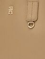 Tommy Hilfiger Solid Khaki Pu Handbags