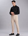 Tommy Hilfiger Self-Design Slim Fit Plain Woven Shirt