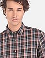 Flying Machine Check Cotton Casual Shirt
