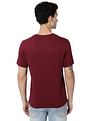 AD by Arvind Crew Neck Typographic Print Cotton T-Shirt