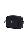 Tommy Hilfiger Solid Blue Polyester Sling Bag