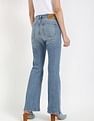 Calvin Klein Jeans Mid-Wash Flared-Fit Mid Rise Jeans