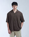 Flying Machine Solid Oversized Fit Digitopia Shirt