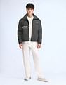 Flying Machine Relaxed Fit Printed Padded Jacket