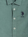 U.S. Polo Assn. Kids Boys Spread Collar Solid Corduroy Shirt