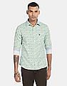 U.S. Polo Assn. Spread Collar Cotton Printed Casual Shirt