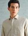 Arrow Cotton Linen Slim Fit Shirt