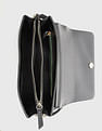 Tommy Hilfiger Solid Black PU Sling Bag