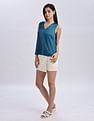 Calvin Klein Jeans Regular Fit Polyester V-Neck Tops