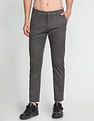 Flying Machine Twill Geometric Print Trousers