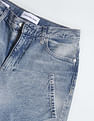 Calvin Klein Mid Rise Distressed Mom Jeans