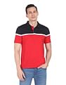 AD by Arvind Modern Fit Colour Block Polo Shirt