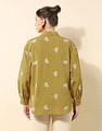 U.S. Polo Assn. Women Floral Embroidered Dobby Shirt