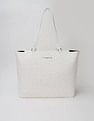 Tommy Hilfiger Logo Beige Pu Tote Bag
