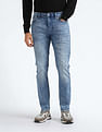 Flying Machine Slash Slim Tapered Fit Jeans