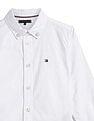 Tommy Hilfiger Kids Boys Solid Regular-Fit Cotton Shirt