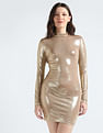Calvin Klein Long Sleeve Metallic Bodycon Dress