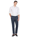 Arrow Mid Rise Solid Trousers