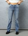 Flying Machine Women Mid Rise Skinny Bootcut Jeans