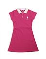 U.S. Polo Assn. Kids Girls Solid A-Line Dress