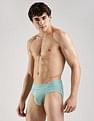 Calvin Klein Underwear Blue Solid Mid Rise Brief
