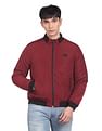 Flying Machine High Neck Solid Bomber Jacket