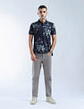 Flying Machine Floral Printed Color Of Home Polo Shirt