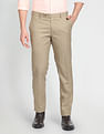 Arrow Self Design Tailored Fit Formal Trouser