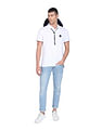 Tommy Hilfiger Men White Essential Logo Badge Regular Fit Cotton Polo Shirt