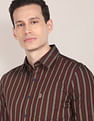 U.S. Polo Assn. Cutaway Collar Vertical Stripe Casual Shirt