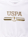 U.S. Polo Assn. Kids Girls Brand Print Sweatshirt