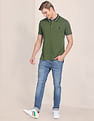 U.S. Polo Assn. Striped Collar Slim Fit Polo Shirt