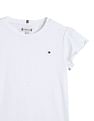 Tommy Hilfiger Kids Girls Solid Slim-Fit Cotton T-Shirt