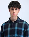 Flying Machine Grid Tattersall Checked Twill Shirt