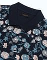 Flying Machine Floral Printed Cotton Polo Shirt