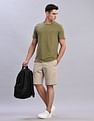 Tommy Hilfiger Mens Green Solid T-Shirt