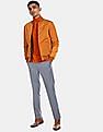 Flying Machine Stand Collar Zip Up Reversible Bomber Jacket