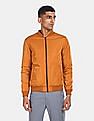 Flying Machine Stand Collar Zip Up Reversible Bomber Jacket