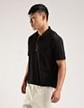 Calvin Klein Jeans Solid Regular-Fit Cotton Polo T-Shirt