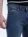 Flying Machine Slash Slim Tapered Fit Light Washed Jeans