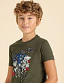 U.S. Polo Assn. Kids Boys Graphic Printed Regular Fit T-Shirt