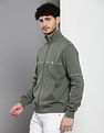 Calvin Klein High Neck Solid Zip Through Sweatshirt