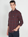 U.S. Polo Assn. Denim Co. Plaid Check Dobby Cotton Casual Shirt