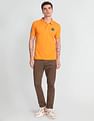Flying Machine Appliqued Pique Polo Shirt