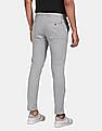 Tommy Hilfiger Men Light Grey Bleecker Slim Fit Patterned Casual Trousers