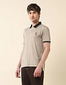 U.S. Polo Assn. Solid Slim Fit Varsity Polo Shirt