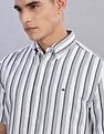Tommy Hilfiger Striped Regular Fit Plain Woven Shirt