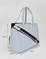Tommy Hilfiger Solid Blue Cotton Handbags
