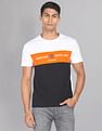 AD by Arvind Colour Block Cotton T-Shirt