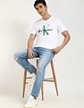 Calvin Klein Jeans Embroidered Logo Slim-Fit Cotton T Shirt